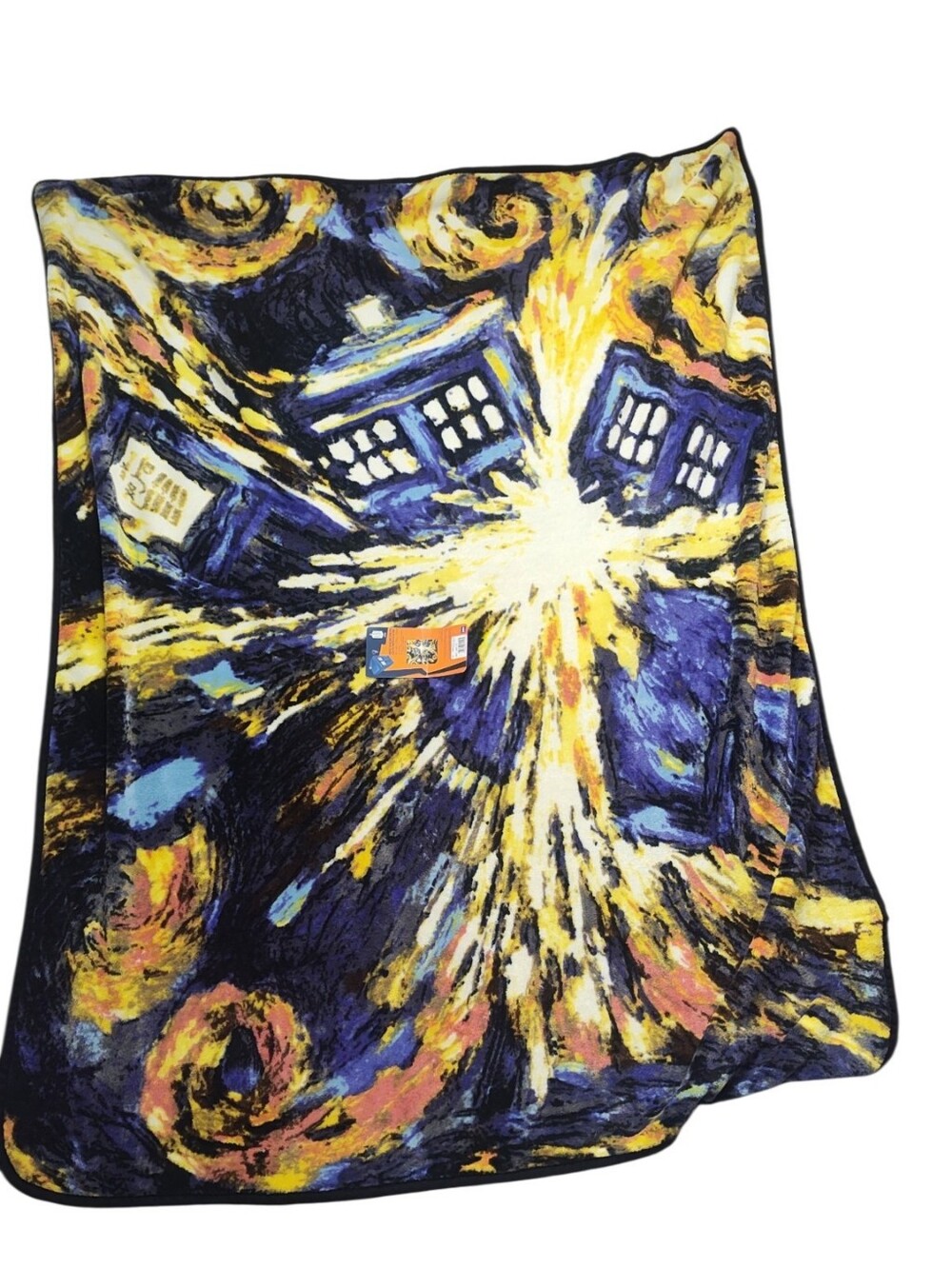 NWT BBC Doctor Who Exploding TARDIS Pandorica Micro Raschel Throw Blanket